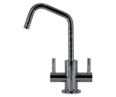 Hot & Cold Water Faucet with Contemporary Round Body & Handles (120° Spout)